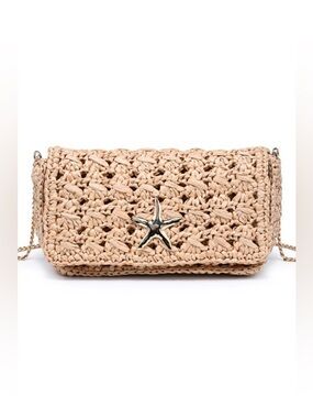STARFISH WOVEN CROSSBODY BAG